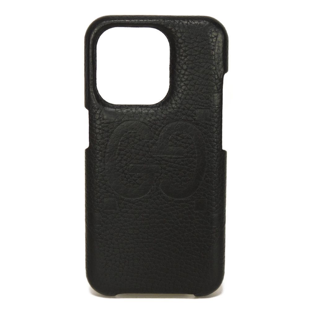 GUCCI グッチ ジャンボ GG iPhone 15 Pro ケース ダブルG エンボス ブラック スマホケース 760221 AABXN 1000