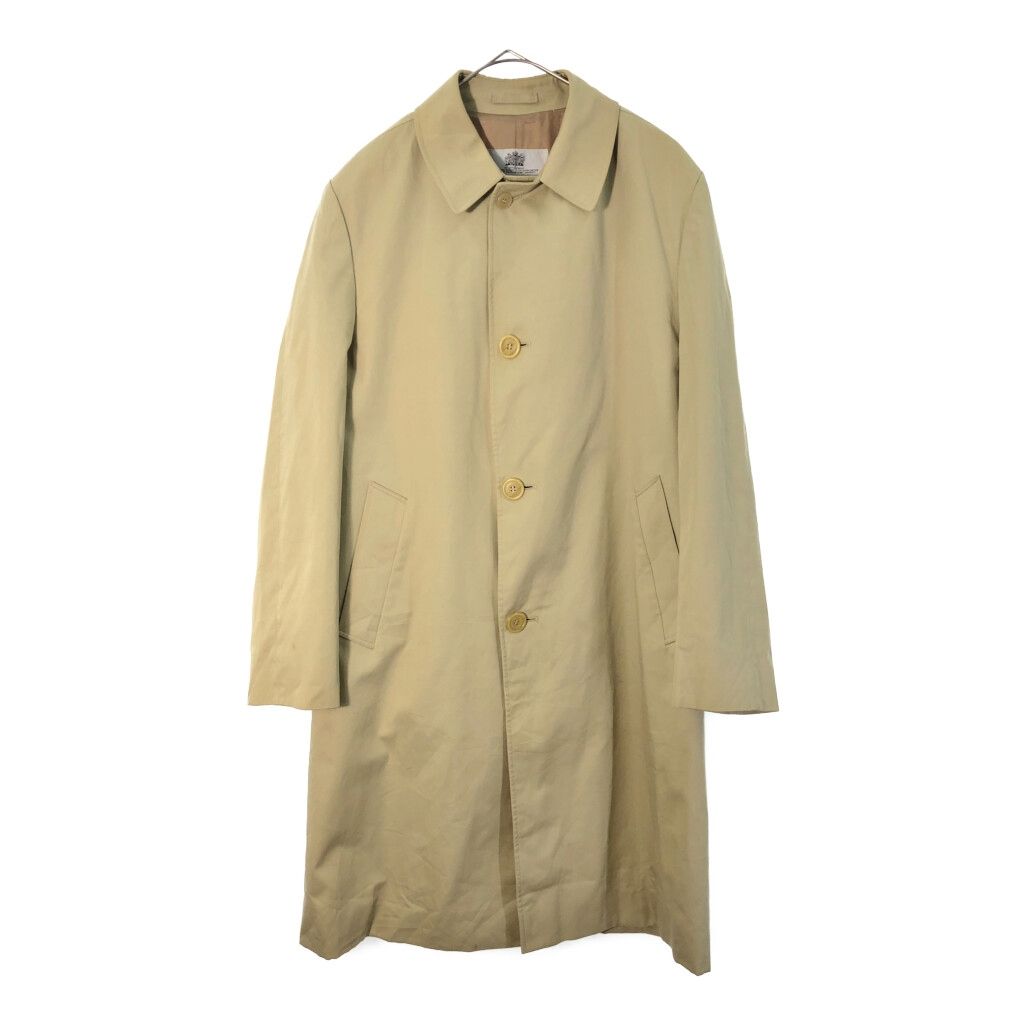 80年代 カナダ製 Aquascutum アクアスキュータム バルマカーンコート ステンカラーコート ベージュ(メンズ M相当)中古 古着 X5056 80年代 カナダ製 Aquascutum アクアスキュータム バルマカーンコート