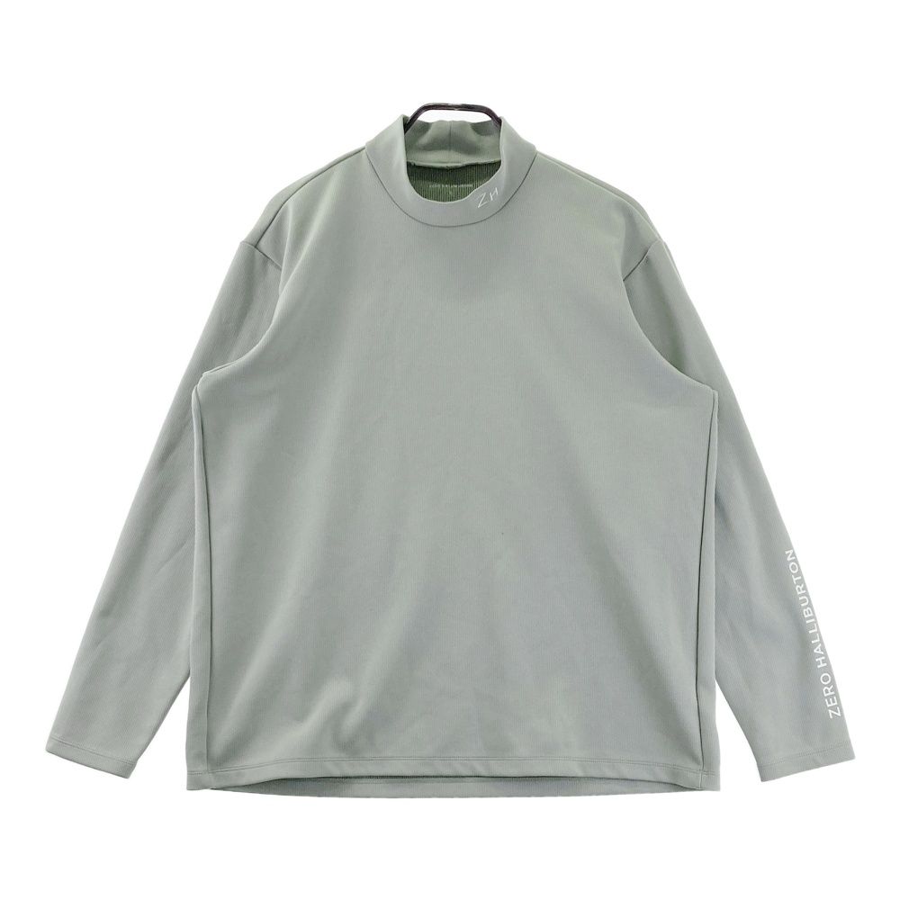 サイズ：2L ZERO HALLIBURTON ゼロハリバートン  ハイネック 長袖Tシャツ  グレー系 [240101648543] ゴルフウェア メンズ ストスト サイズ：2L ZERO HALLIBURTON ゼロハリバートン ハイネック 長袖T