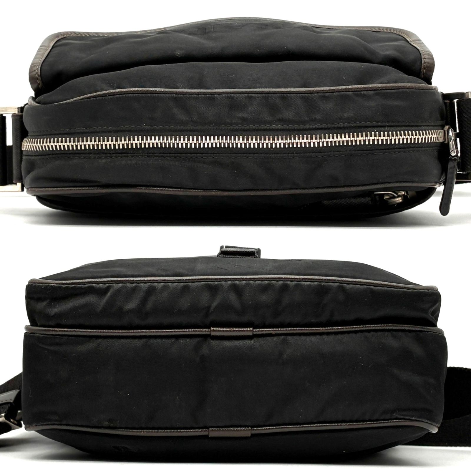 メンズ 美品・正規品 PRADA プラダ ショルダーバッグ 三角ロゴ 
