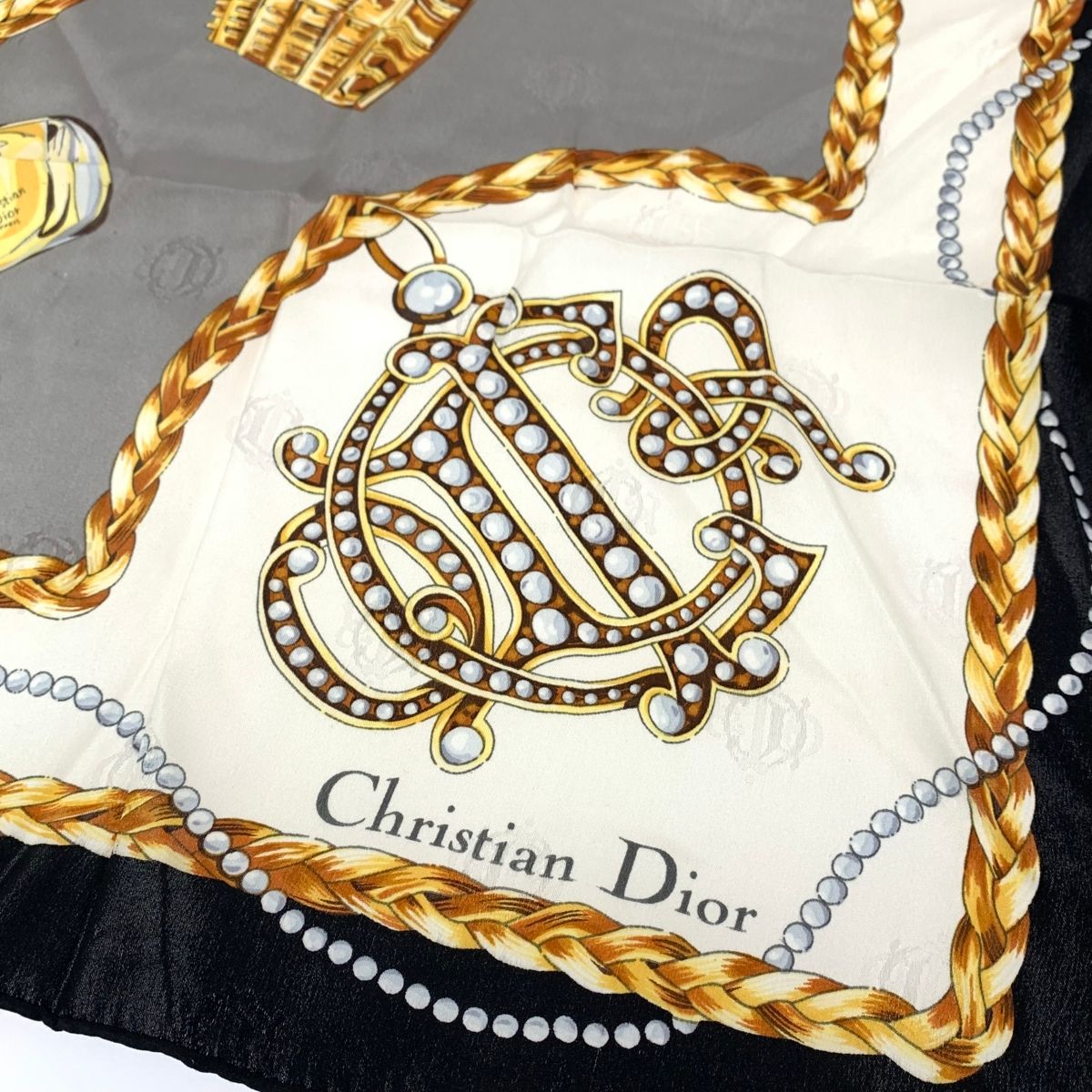 Christian Dior クリスチャンディオール スカーフ シルク100％ シルク
