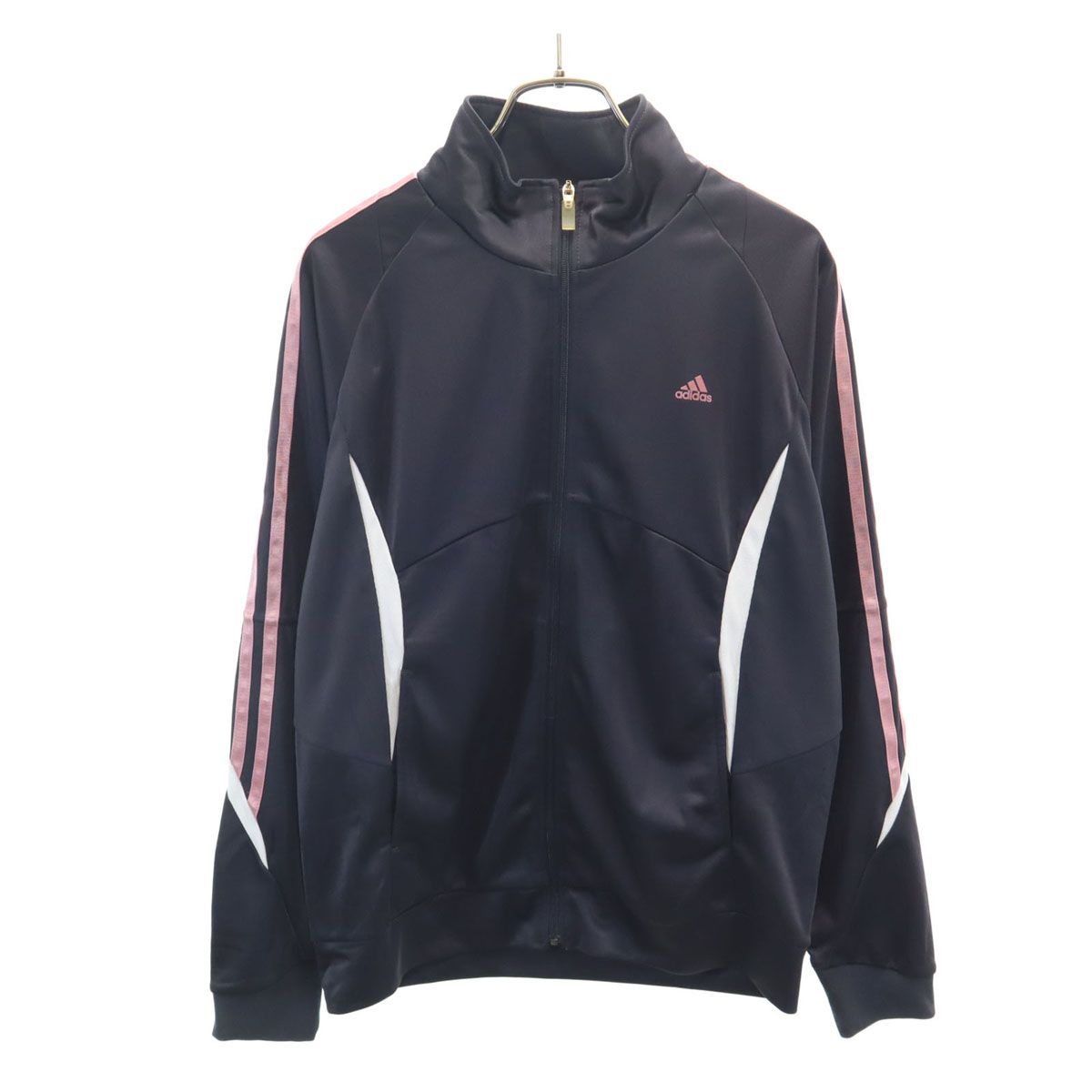 adidas アディダス ジャージジャケット M ネイビー系 レディース 古着 