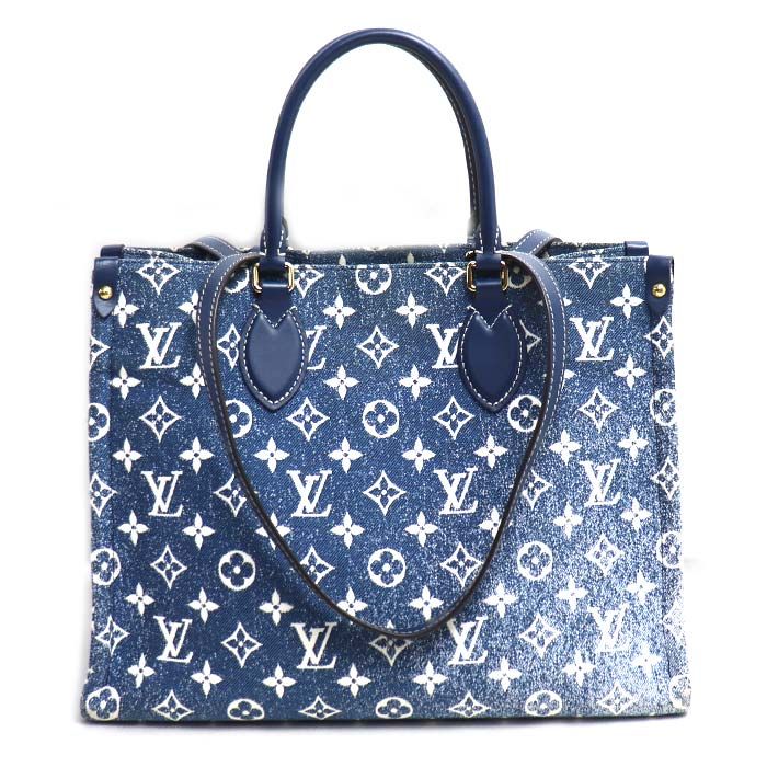 LOUIS VUITTON ルイ・ヴィトン オンザゴー MM 2Wayショルダーバッグ ブルー M59608 IC レディース 中古 美品 - メルカリ