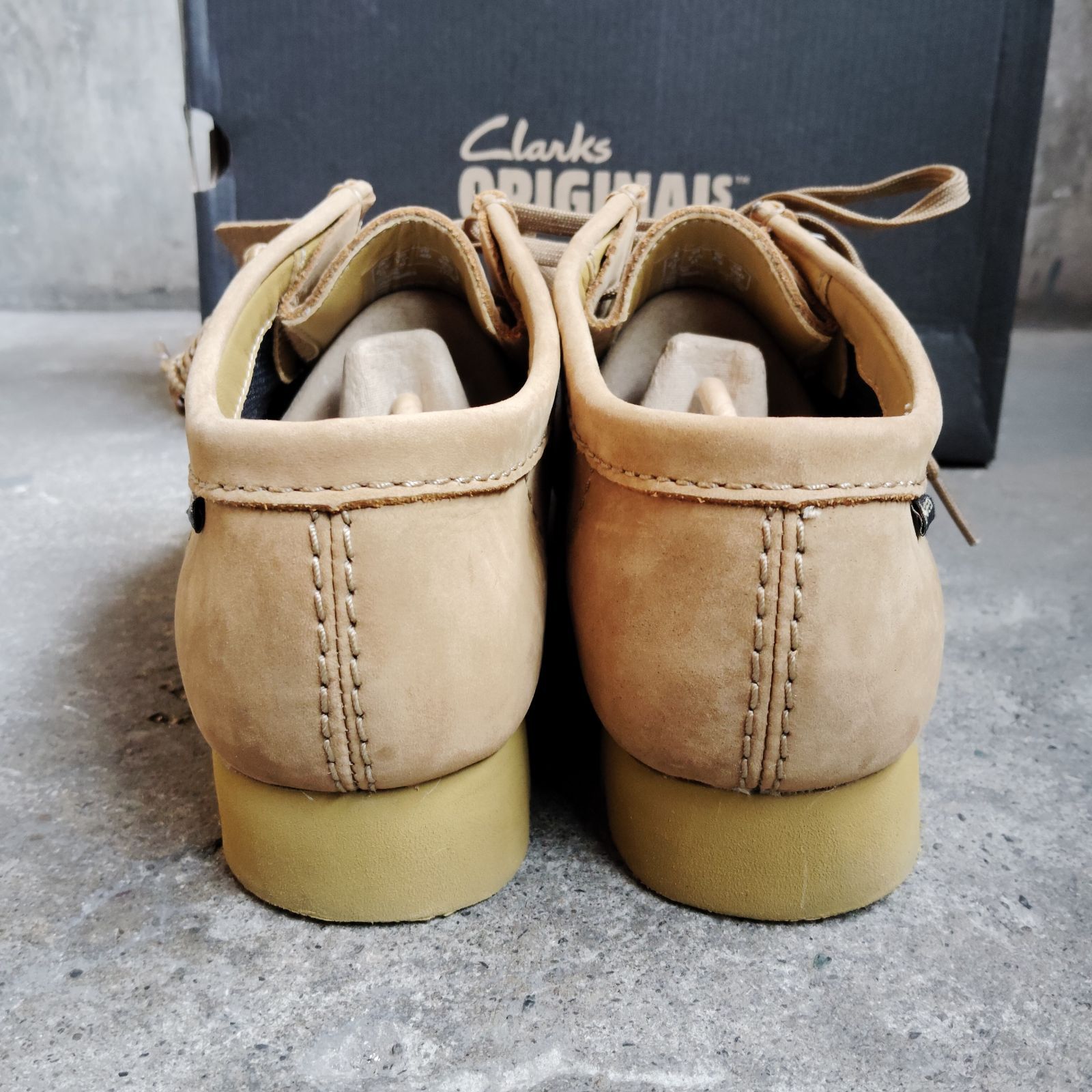 Clarks Wallabee GTX Oakmoss Nubuck UK6.5 24.5cm クラークス