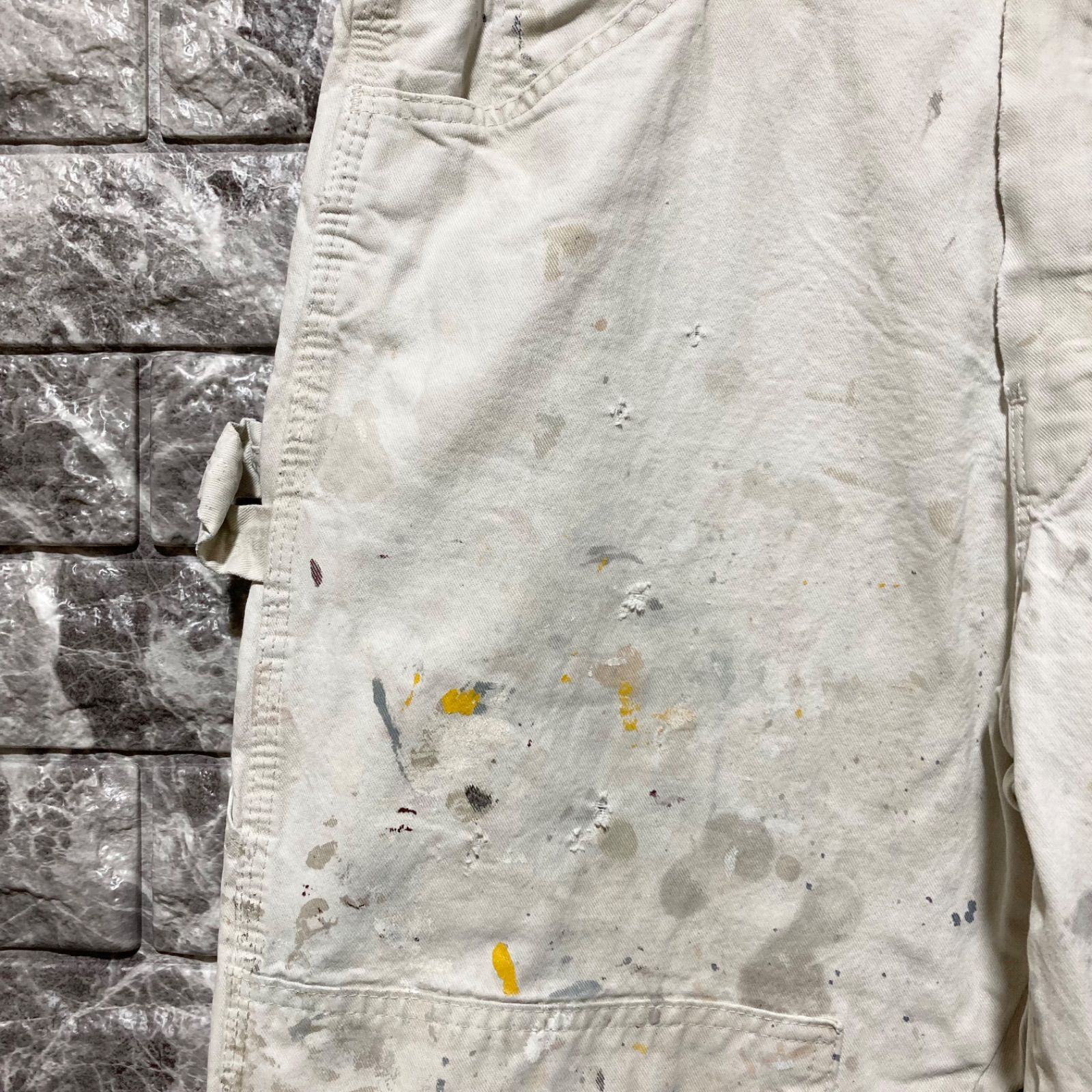 Dickies ホワイト ペインターパンツ ダブルニー ディッキーズ 白 