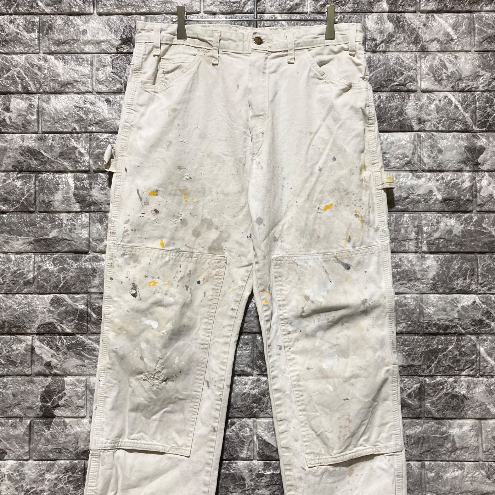 Dickies ホワイト ペインターパンツ ダブルニー ディッキーズ 白 