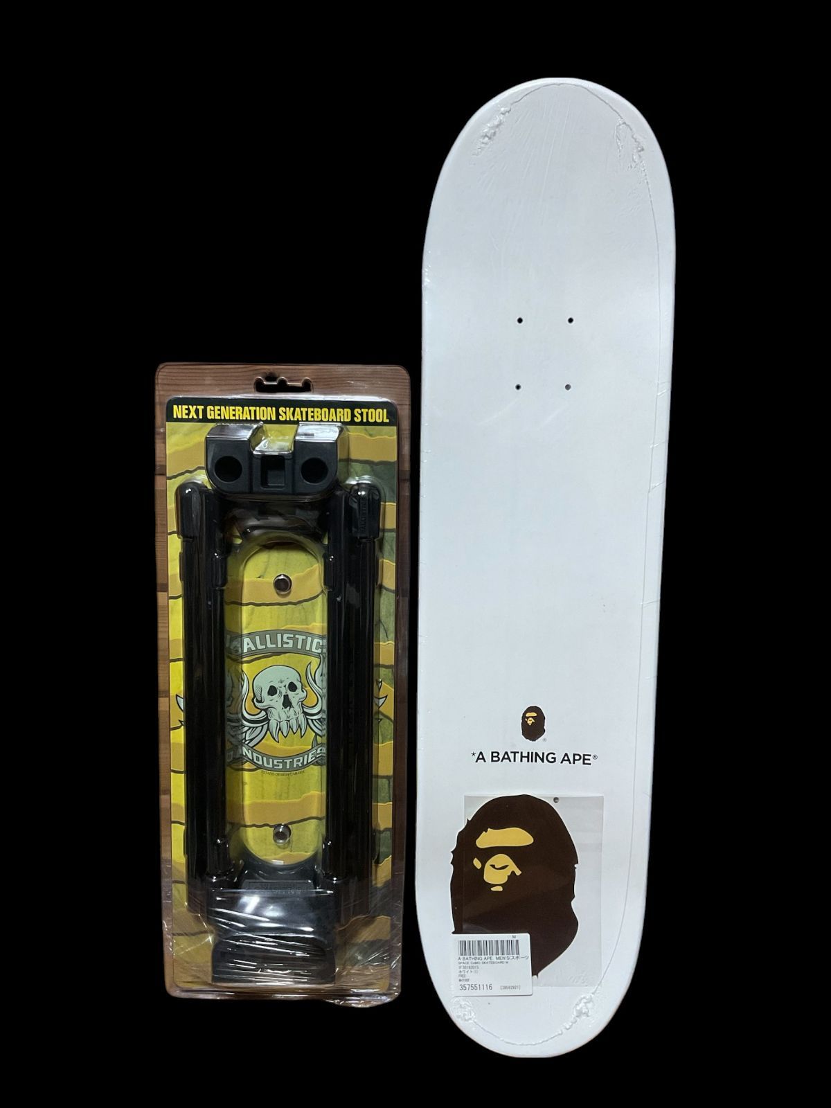 ZK-007》激レア A BATHING APE スケートボードデッキ ＆ BALLISTICS 