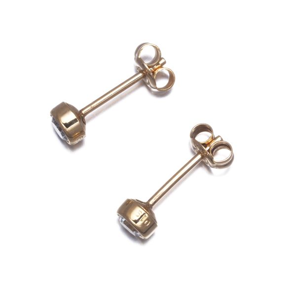 ダイヤ ダイヤモンド 0.19ct/0.19ct 一粒 ピアス K18YG #185627 【公式 