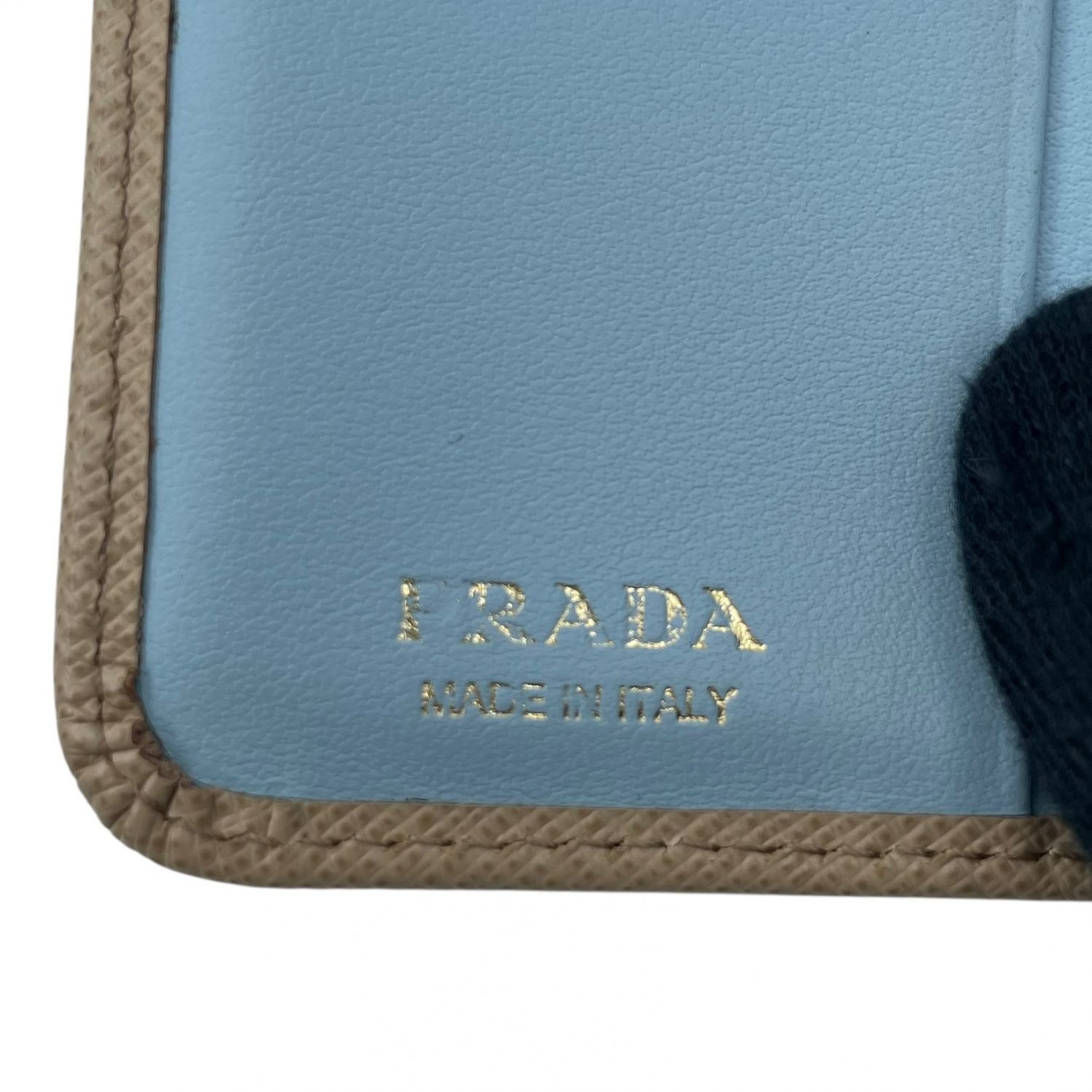 中古】 PRADA プラダ サフィアーノレザー 3折り財布 MV0182DYG 