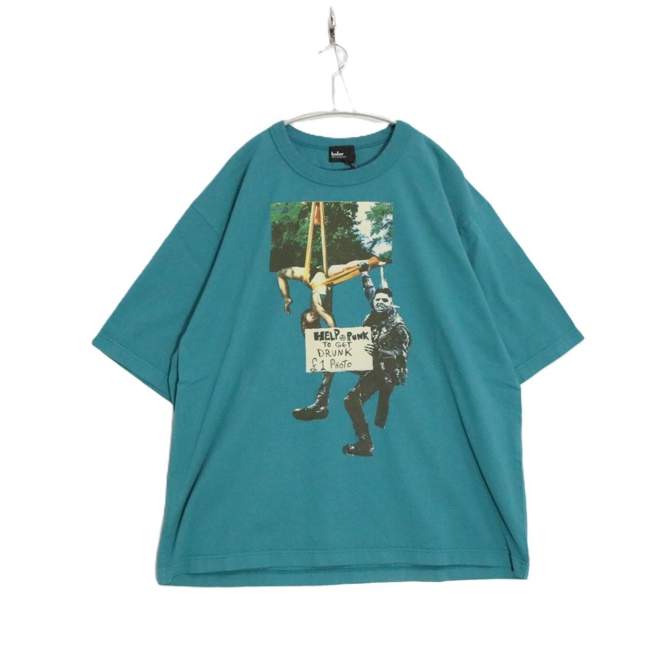 中古A】kolor カラー 2 メンズ 半袖Tシャツ 24aw HELP PUNK TO GET 