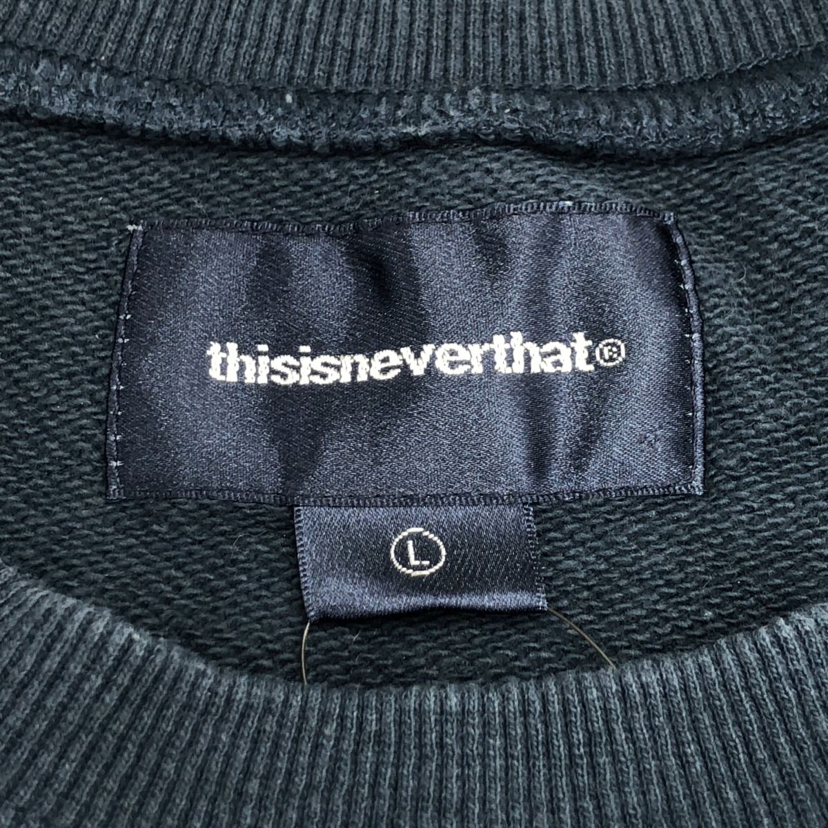 thisisneverthat ディスイズネバーザット ロゴプリントスウェット 