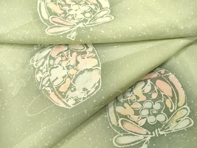 平和屋着物＊夏物 小紋 紗 枝花文 正絹 逸品 AABA9404jdの通販はau PAY