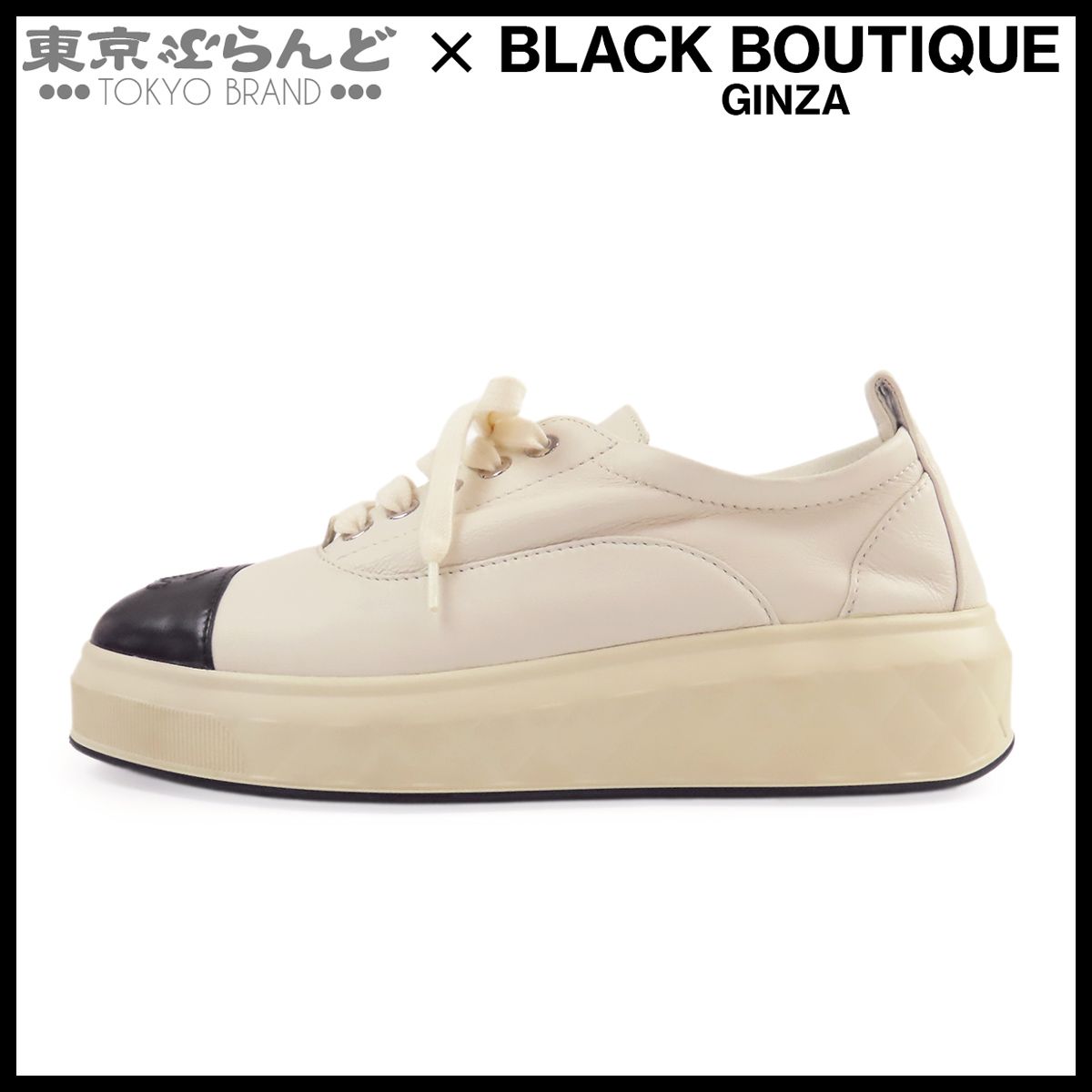 シャネル CHANEL ローカットスニーカー G33909 ホワイトxブラック 