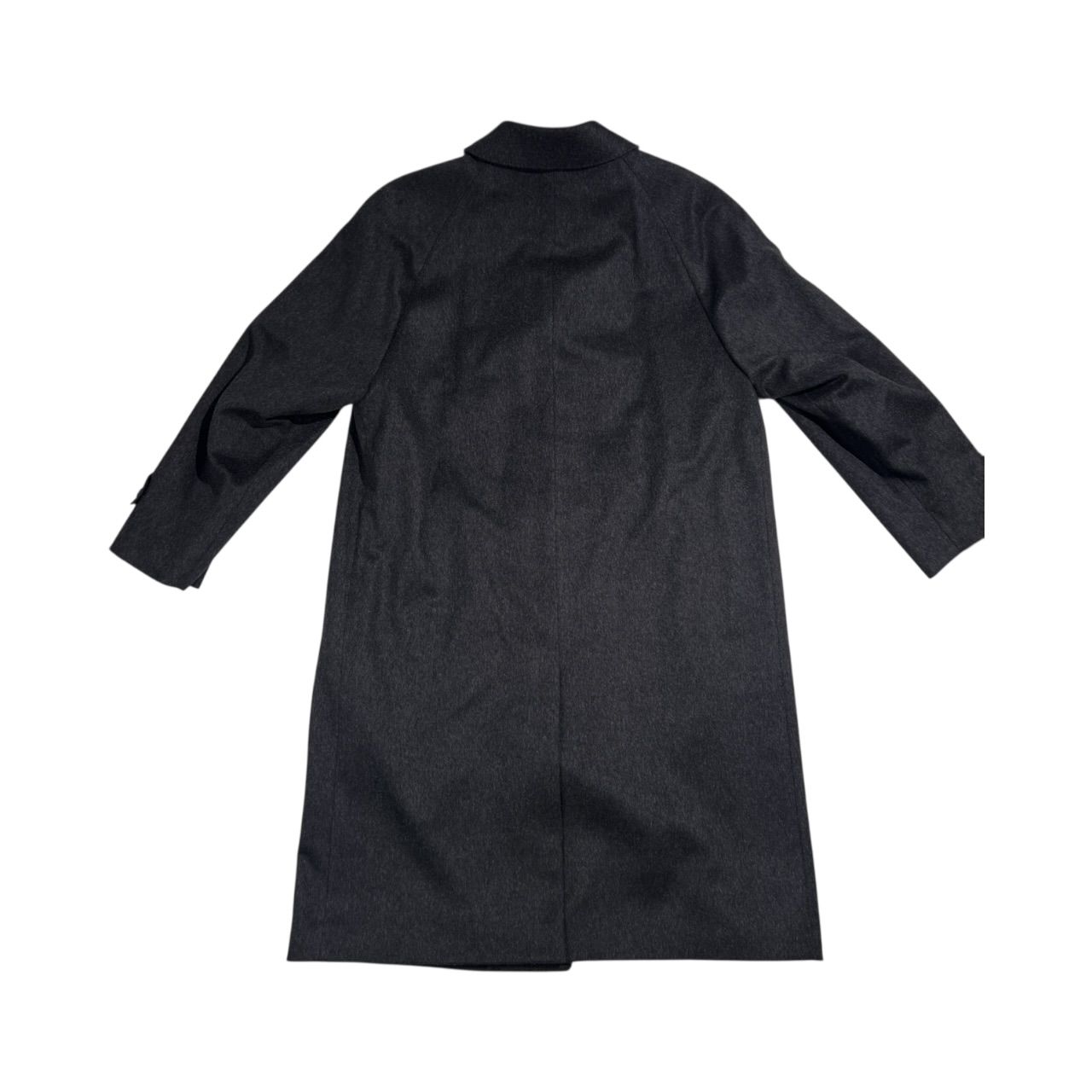 カシミヤ100% Moorbrook ムーアブルック 英国製生地 ステンカラーコート LL /チャコール系 メンズ カシミヤ100% Moorbrook ムーアブルック 英国製生地 ステンカラー