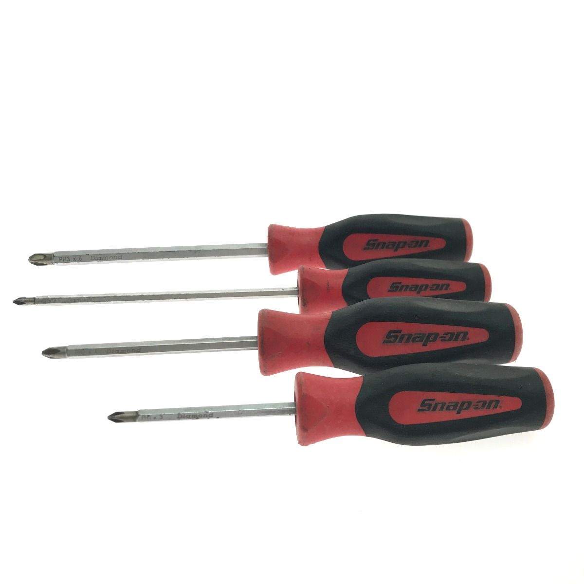 Snap-on スナップオン ダイヤモンドチップソフトグリップスクリュードライバー 4本セット PH