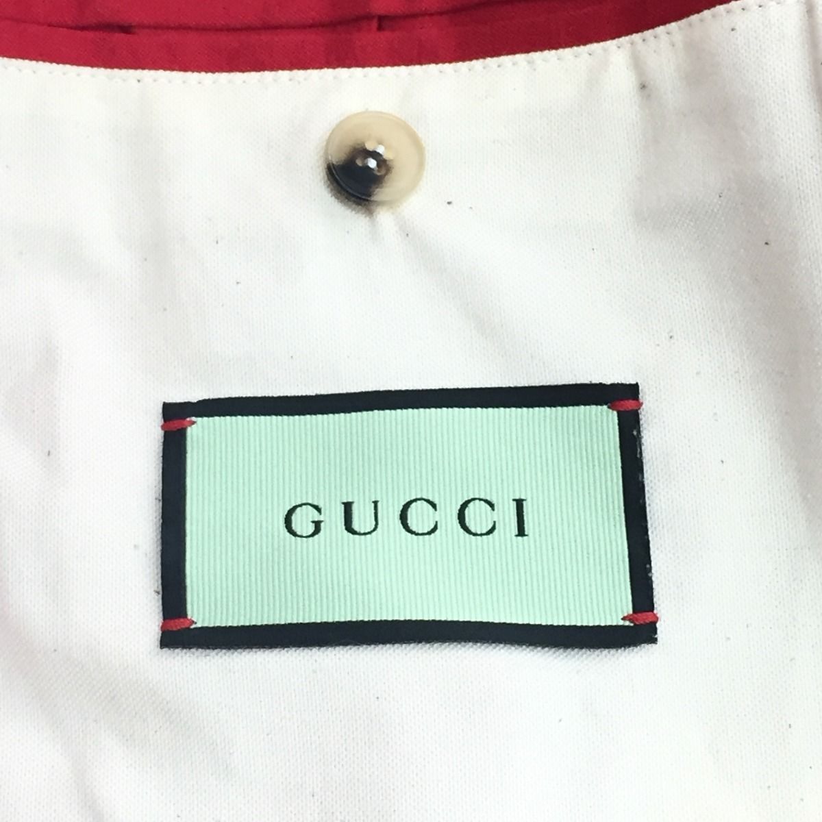 GUCCI グッチ メンズ ブルゾン 春秋物 SIZE 48 サテン アップル