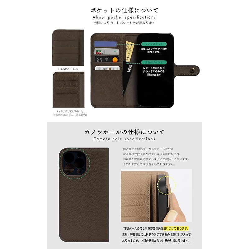 iPhoneケース・スマホ・PC 【新品】 HANATORA for iPhone 17e 16e ケース 手帳型 本革 スマホケース スマホ スタンド ストラップ 付き シュリンクカーフレザー ベルトなし マグネットなし ワイン H0XA-16e-Wine ギフト 誕生日 女性 男性 彼 0