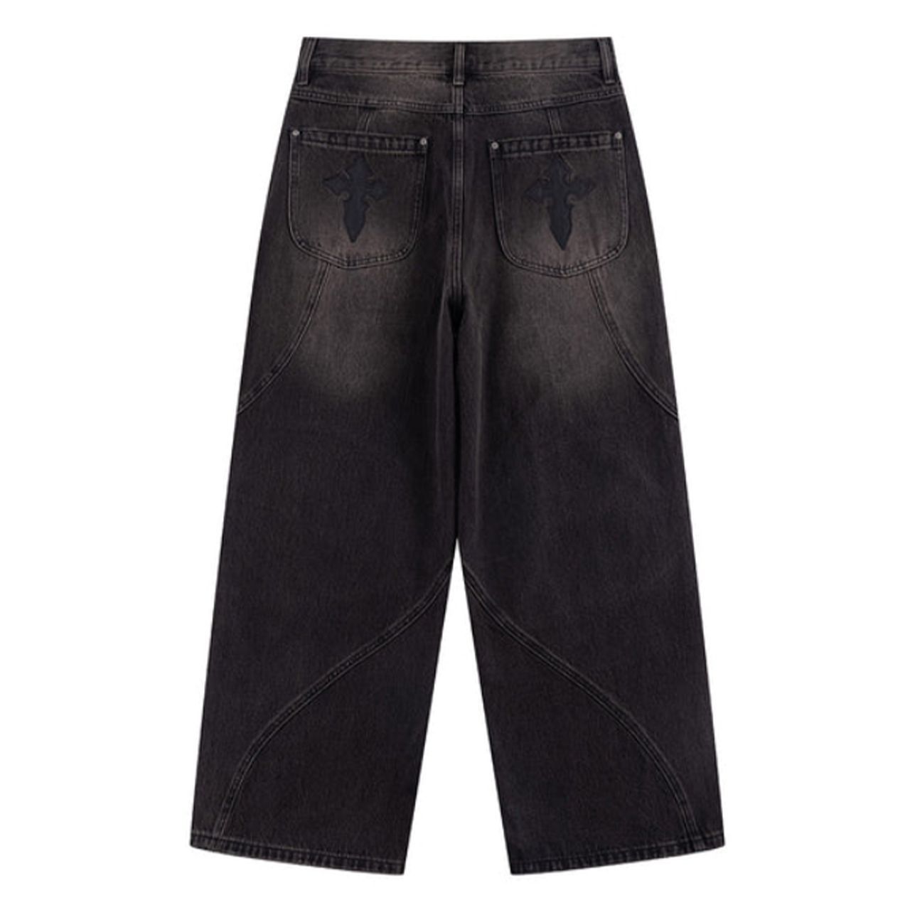 新品 サプライヤー SUPPLIER Switching Pierced Baggy Jeans Black 