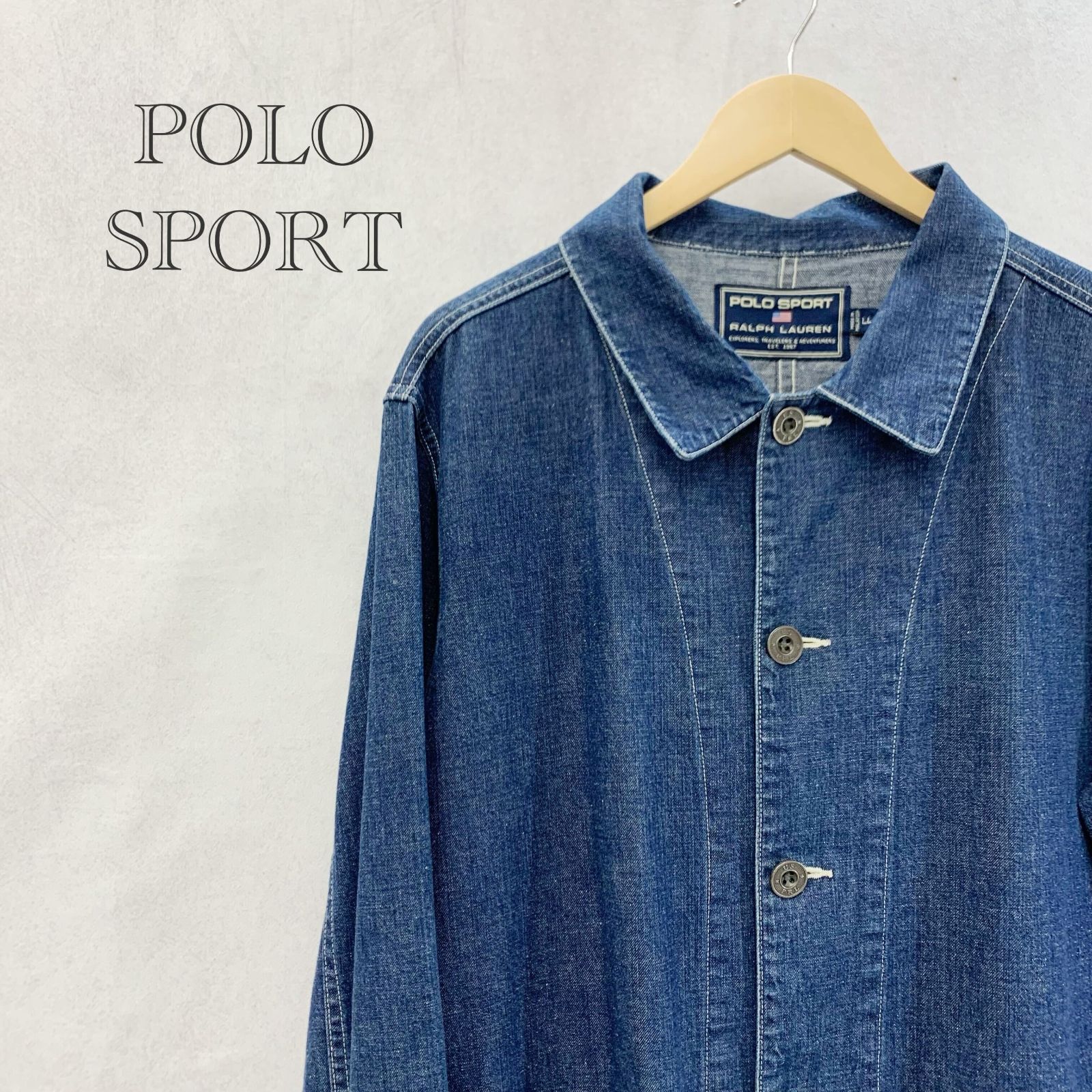 90s POLO SPORT RALPH LAUREN デニム カバーオール ジャケット LL