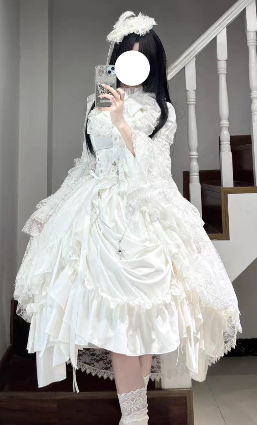 甘ロリ 黒ロリ ゴシック ロリータ 3点セット ブラウス コルセット