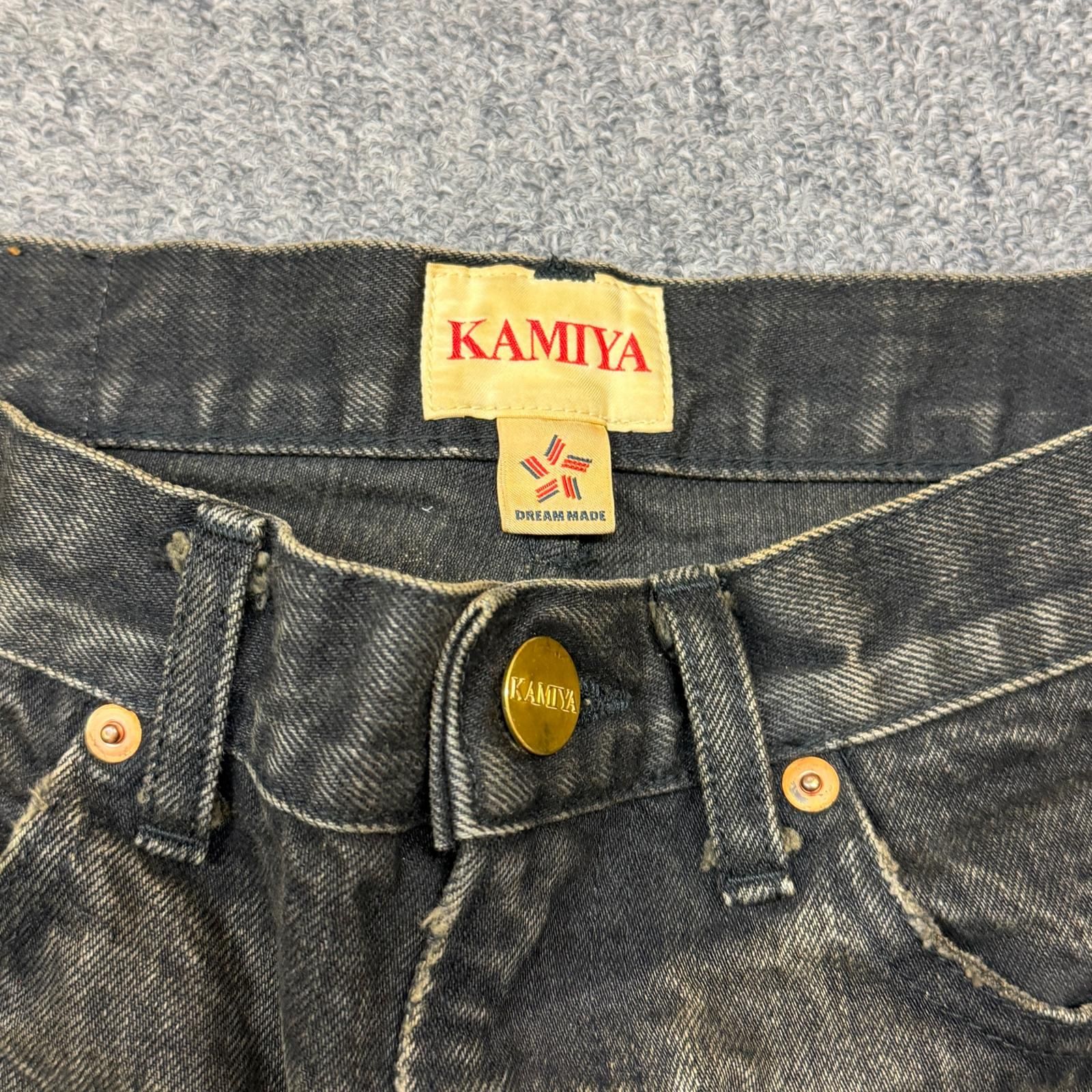 参考上代118800円 KAMIYA 25AW BORO Bootcut Wide Denim Pants ボロ 