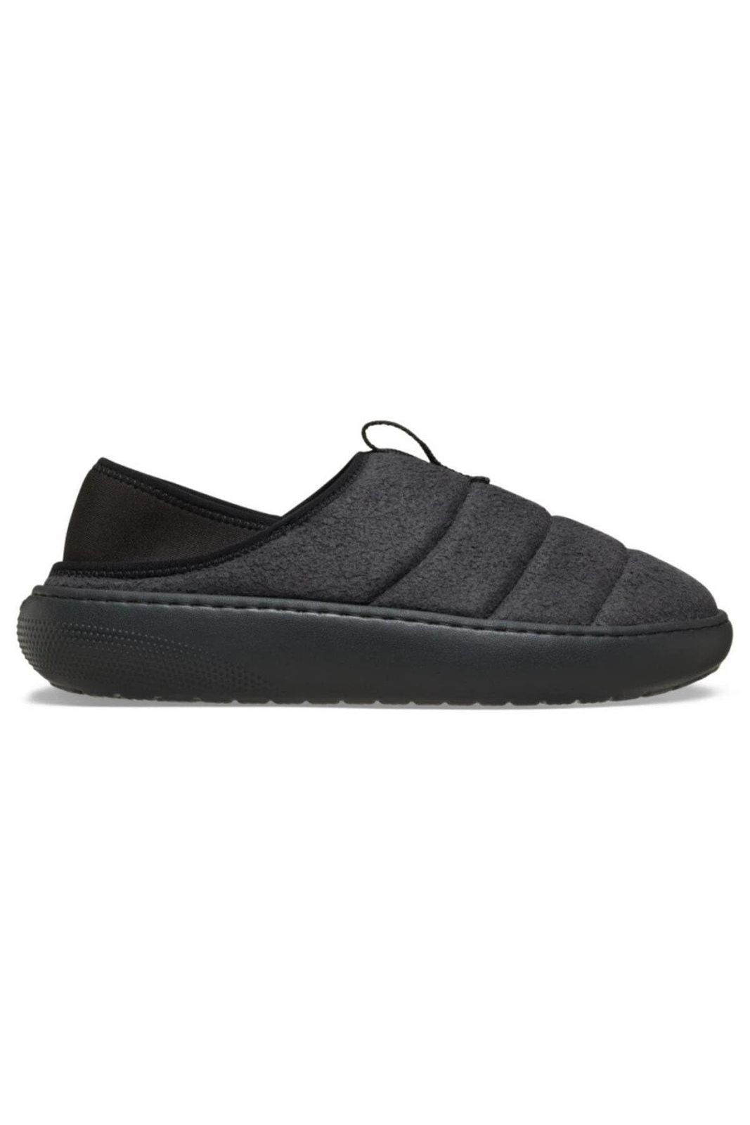 Crocs (クロックス) 男女兼用 大人用 クラシック パフ モック スリッパ, ブラックスエード, 7 Women/5 Men [ブラックスエード] [7 Women/5 Men]