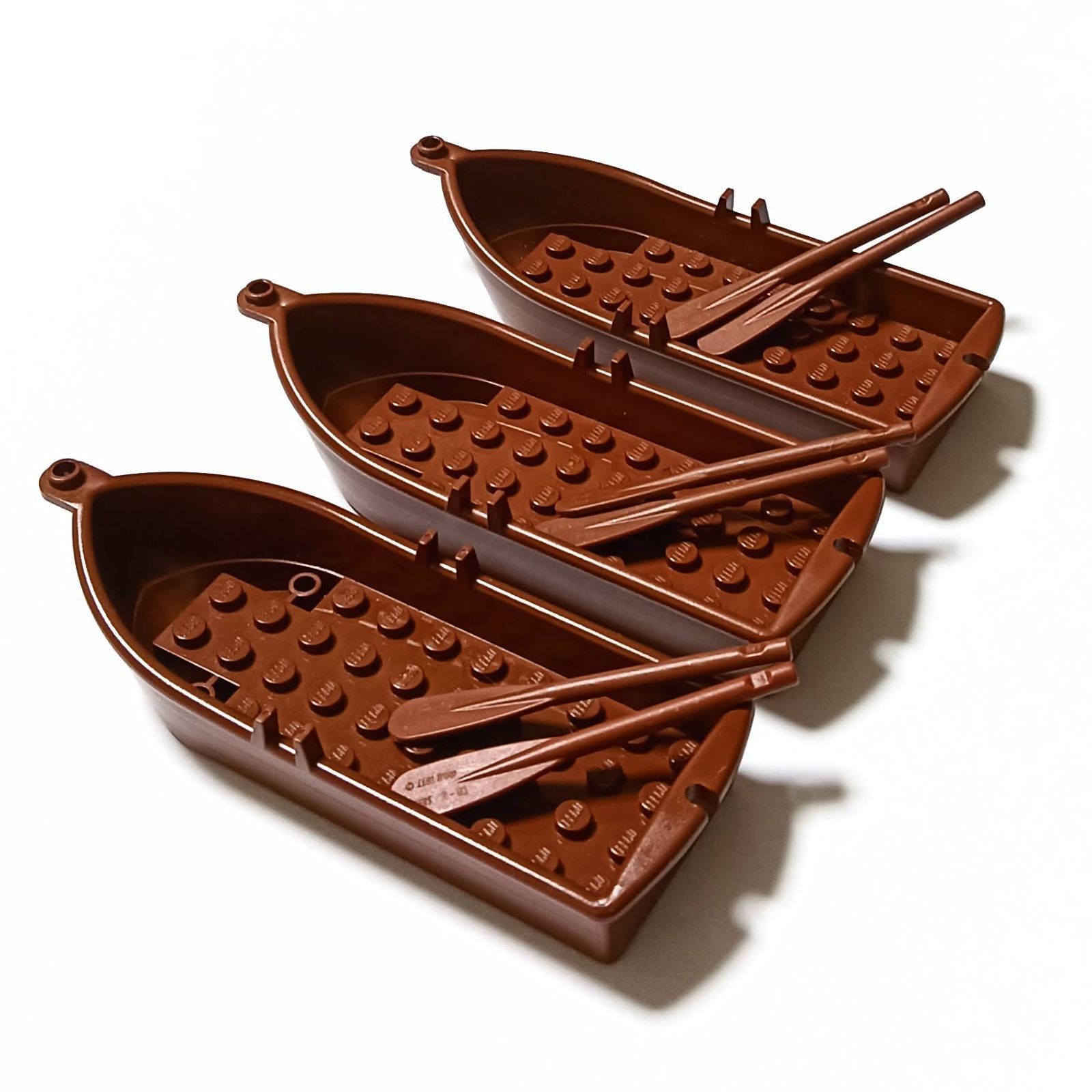 Genuine Lego Used Boat Boat with 3 Oars Brown Item No. 2551/21301 Lego Blocks [Control Number: 3295]