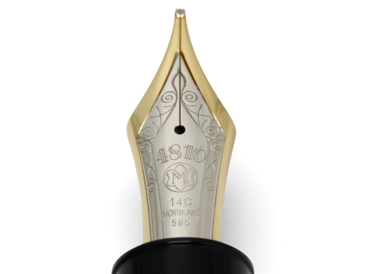 ほぼ新品 モンブラン MONT BLANC マイスターシュテュック 149 万年筆 なで肩 ヴィンテージ ブラック ゴールド金具 ペン先14C AU585 10577 ほぼ新品】モンブラン MONT BLANC マイスターシュテュック 149 万年筆