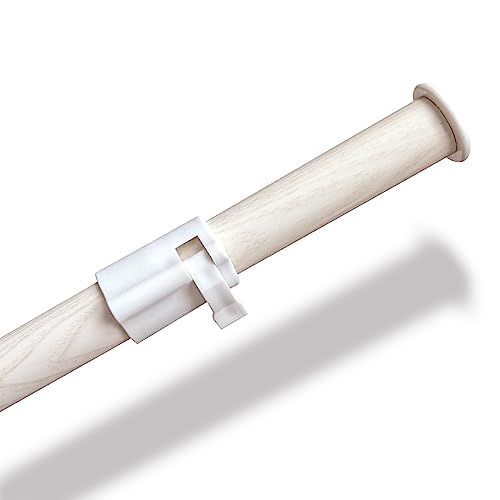 新品 ドリームウェア(Dream Ware) 物干し竿 室内 伸縮 幅120-210×奥行4×高さ4.5cm 耐荷重15kg ランドリーポール 洗濯ポール 木目ホワイト WJN-812SGWH