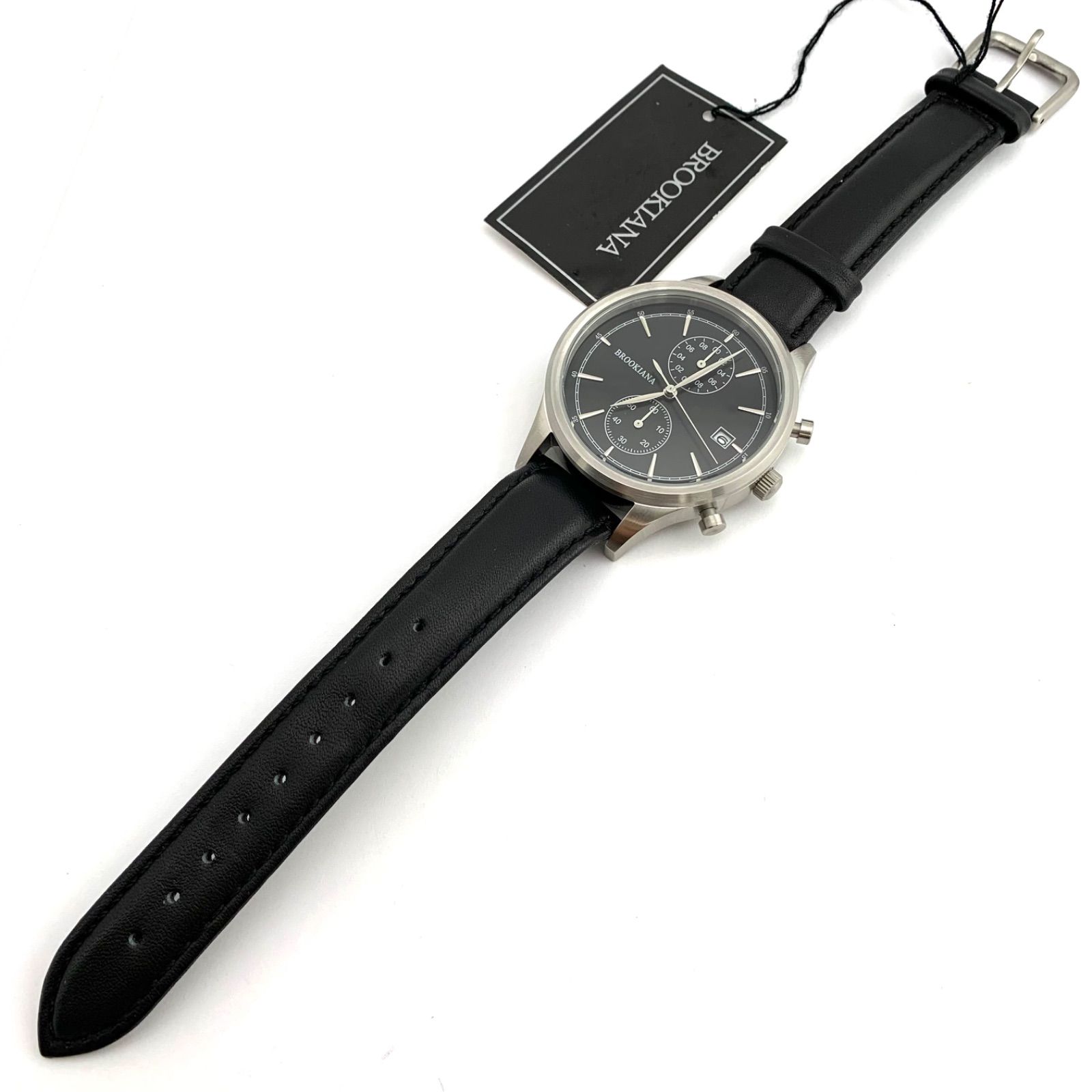 中古】BROOKIANA BA2306 クロノグラフ ブラック腕時計 - メルカリ