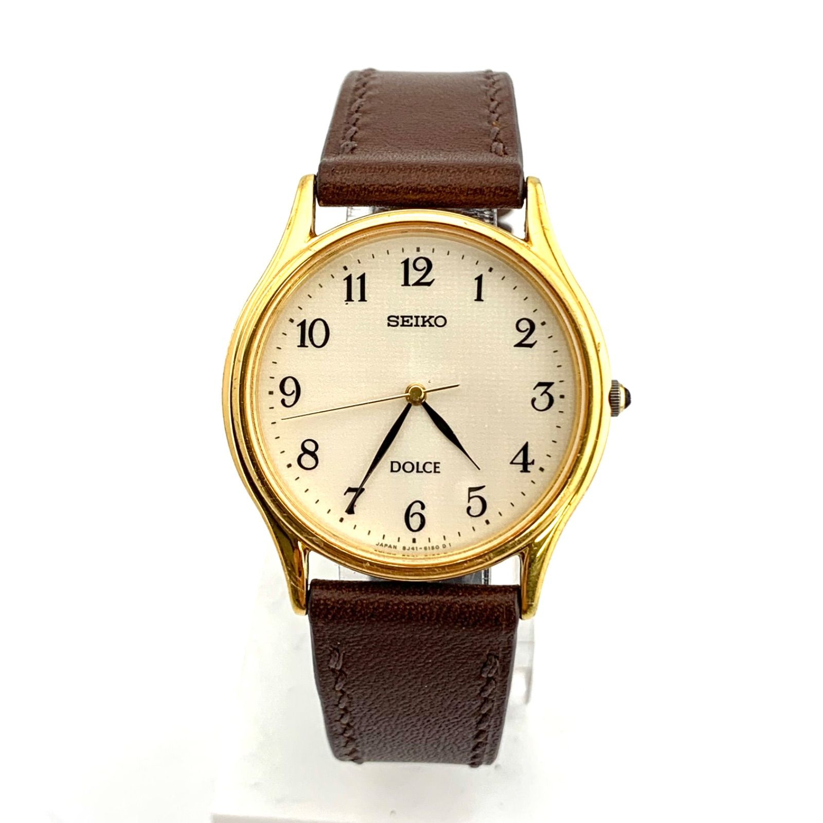 中古】SEIKO DOLCE 8J41-6100 腕時計 ゴールド/ブラウン - メルカリ
