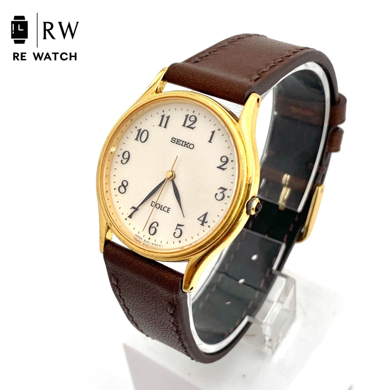 中古】SEIKO DOLCE 8J41-6100 腕時計 ゴールド/ブラウン - メルカリ