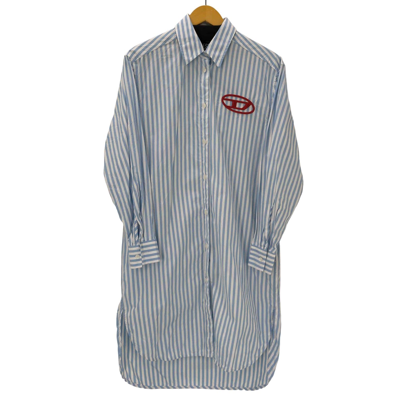ディーゼル DIESEL D-LUNAR L/S ストライプ ロング シャツ ワンピース 