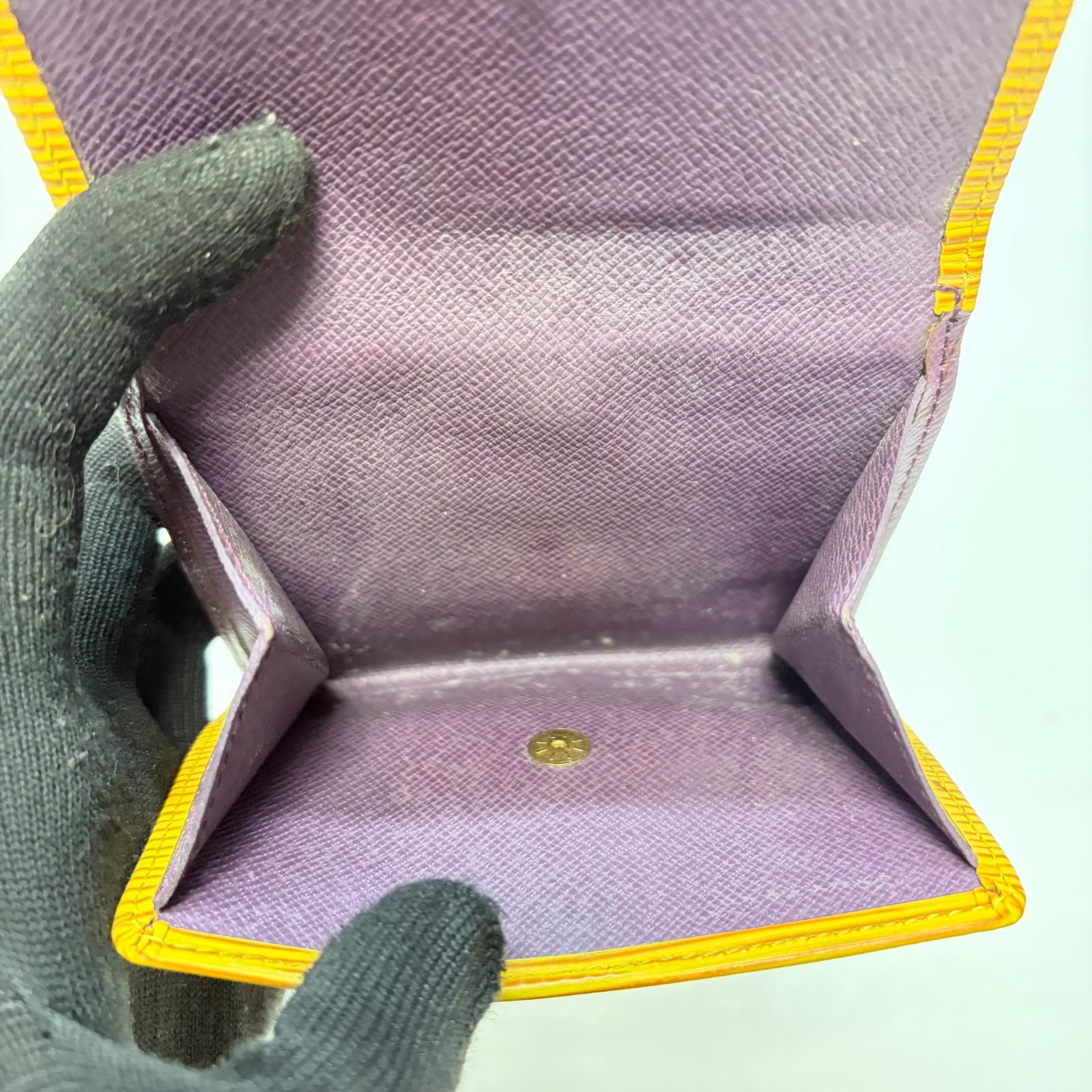 3433 LOUIS VUITTON ルイヴィトン エピ イエロー 三つ折り財布 
