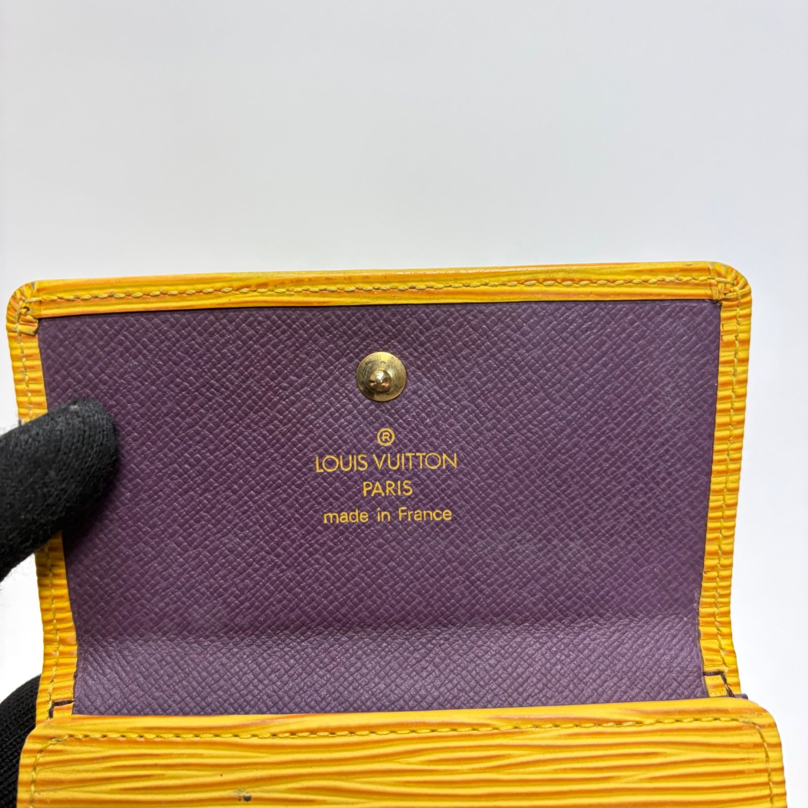 3433 LOUIS VUITTON ルイヴィトン エピ イエロー 三つ折り財布