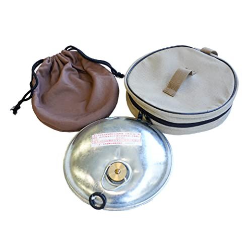 新品 岩谷マテリアル(Iwatani Materials) 湯たんぽ ウインターアリーフォーキャンパー 直火対応 金属製湯たんぽ 直径約20.5cm ミニまる 専用袋 キャリングケースセット キャンプ 防寒