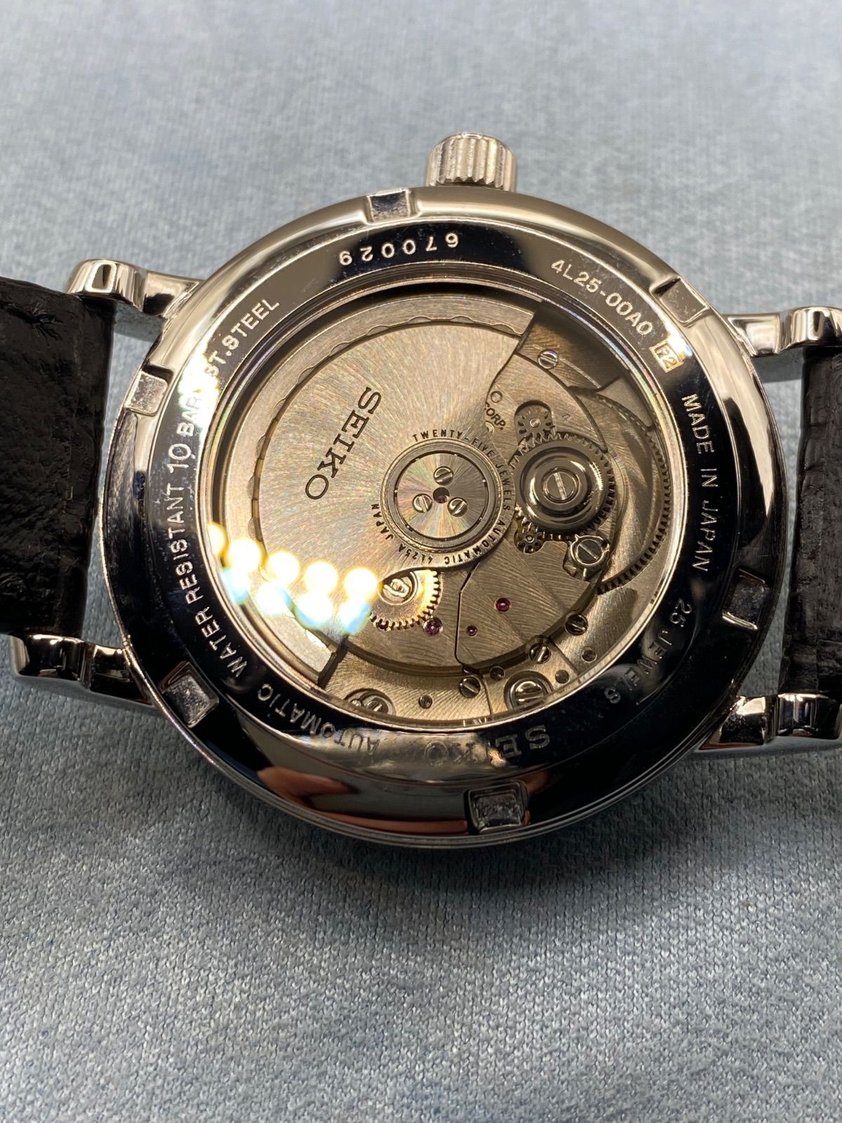 ☆SEIKO セイコー メカニカル 4L25-00A0 裏スケルトン 自動巻き デイト 