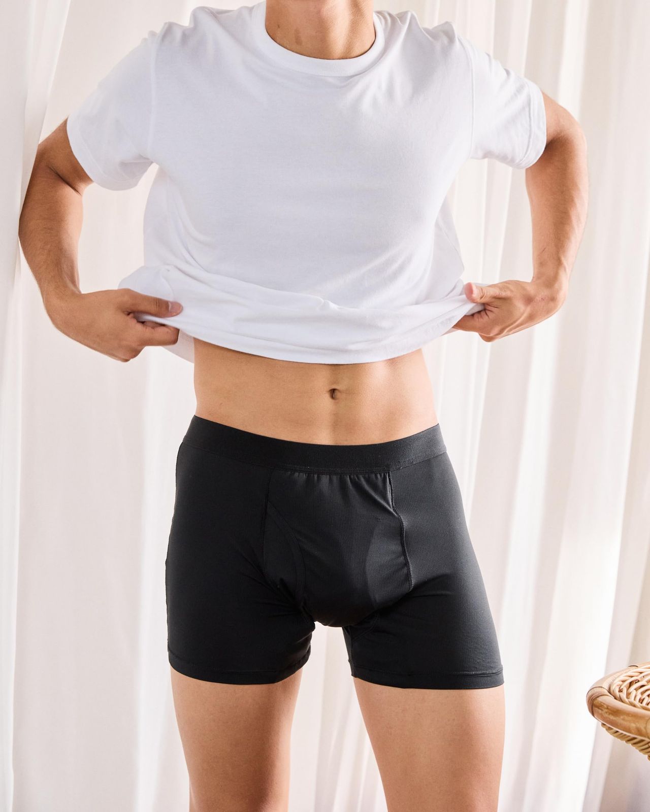 [Sereni] 【皮膚科医監修】 スポーツタイプ メッシュ 50cc対応 吸水パンツ 男性用 ボクサーパンツ 尿漏れ防止 防水 消臭 抗菌 【自然なシルエット】 セレーニ L 2枚セット [L] [2]