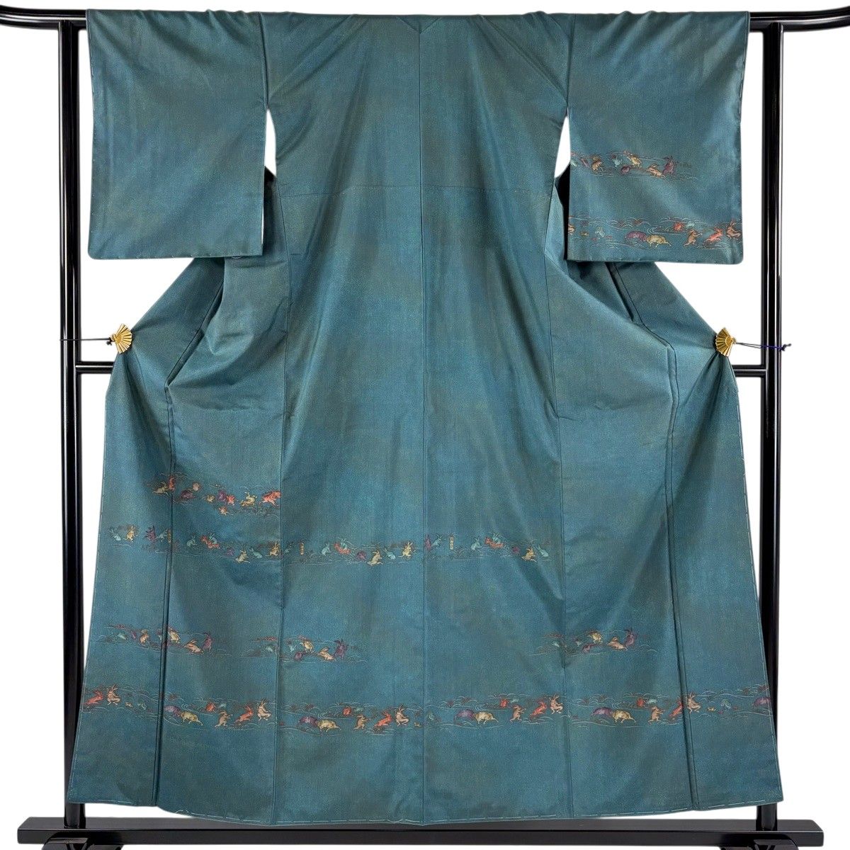 在庫一掃】 【美品】 紬 身丈157cm 裄丈62cm S 袷 ほていや 枝花 焦