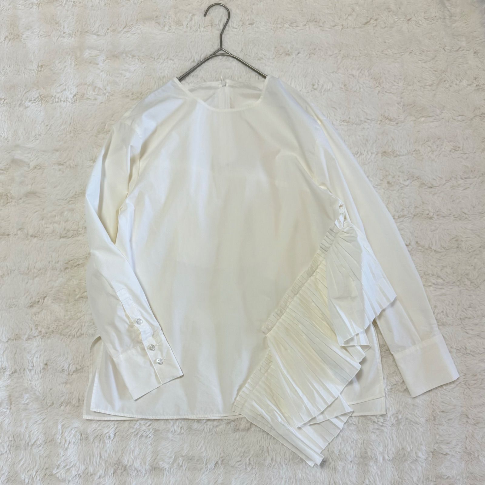 レディース 希少✨アドーアコットンポリタイプライタープリーツ 