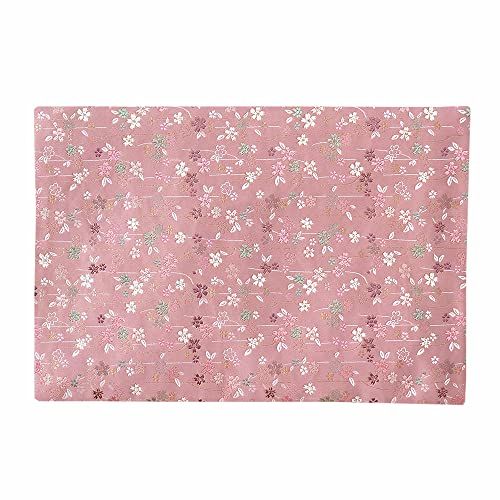 新品 なーむくまちゃん工房 さくら柄 経机掛け 高級京型金襴敷物 防炎加工 サイズ35cm×51cm (20号 004.ピンク)