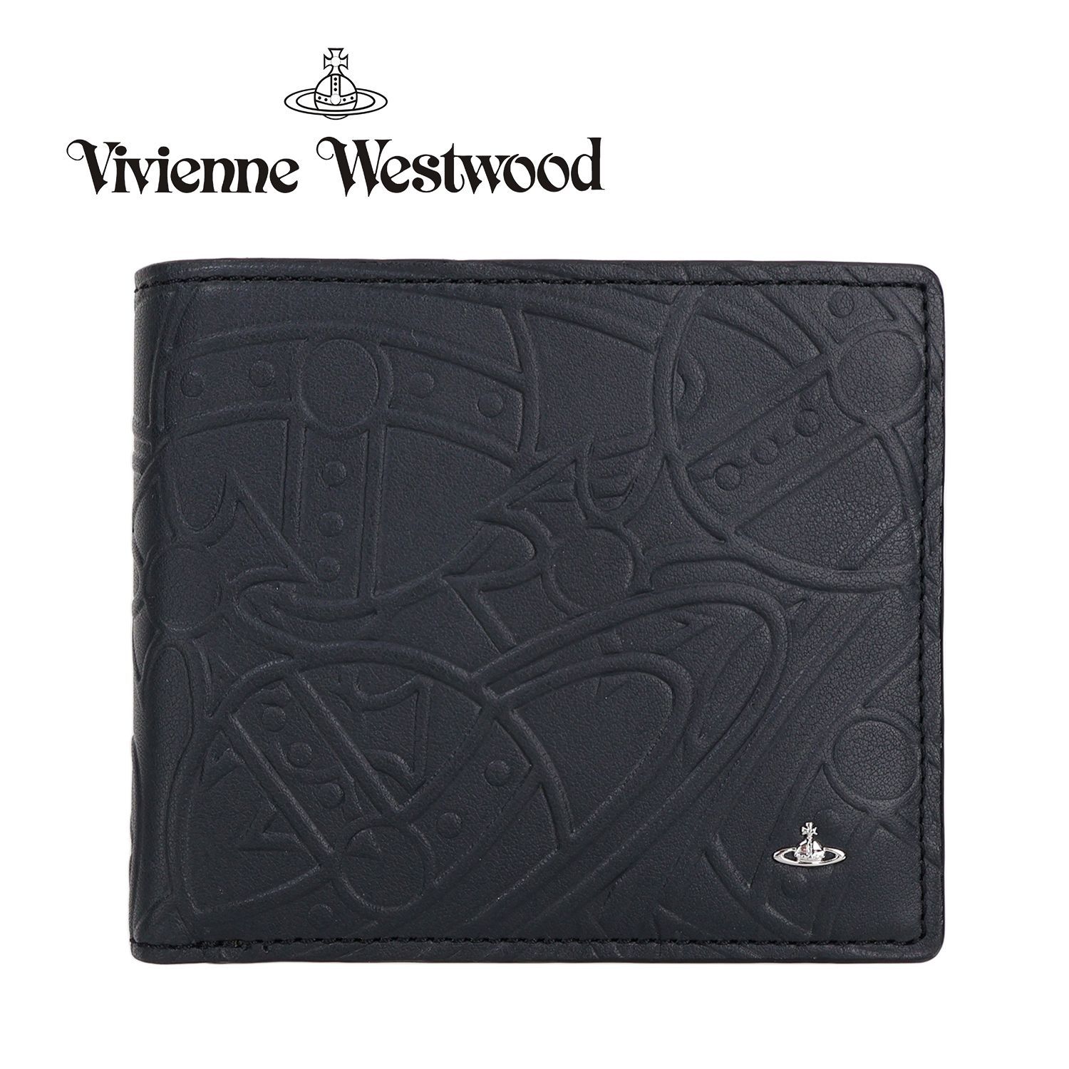 ヴィヴィアンウエストウッド Vivienne Westwood 二つ折り財布 ブラック