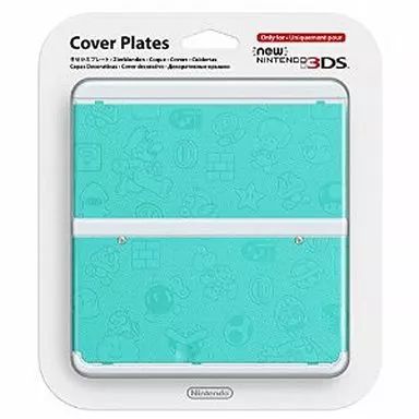 【中古】ニンテンドー3DSハード きせかえプレート NO.026 マリオモノグラム・グリーン(New3DS用)