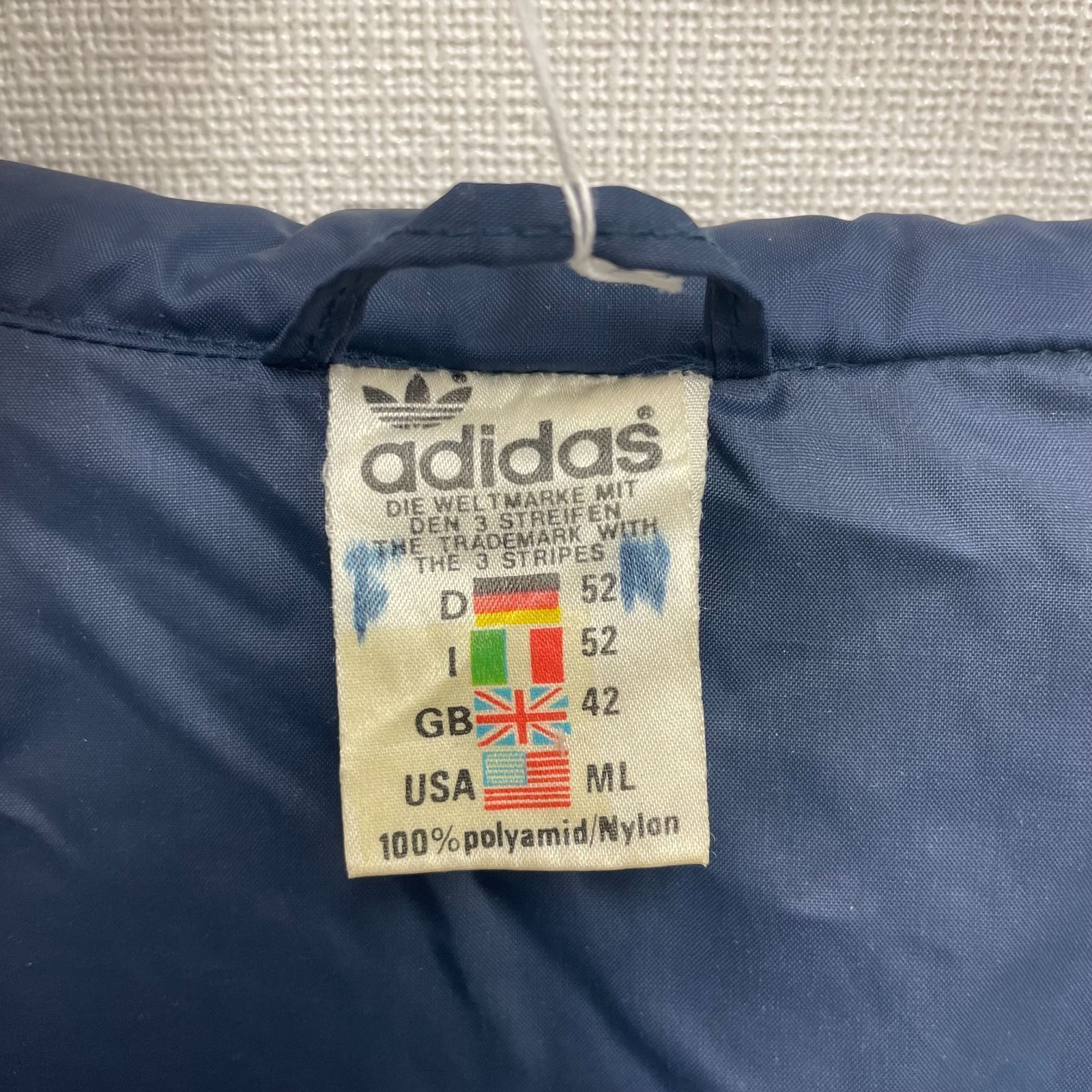 80s 万国旗タグ ヴィンテージ adidas originals ナイロンジャケット 