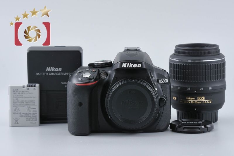中古】Nikon ニコン D5300 ブラック + AF-S DX NIKKOR 18-55mm f/3.5 