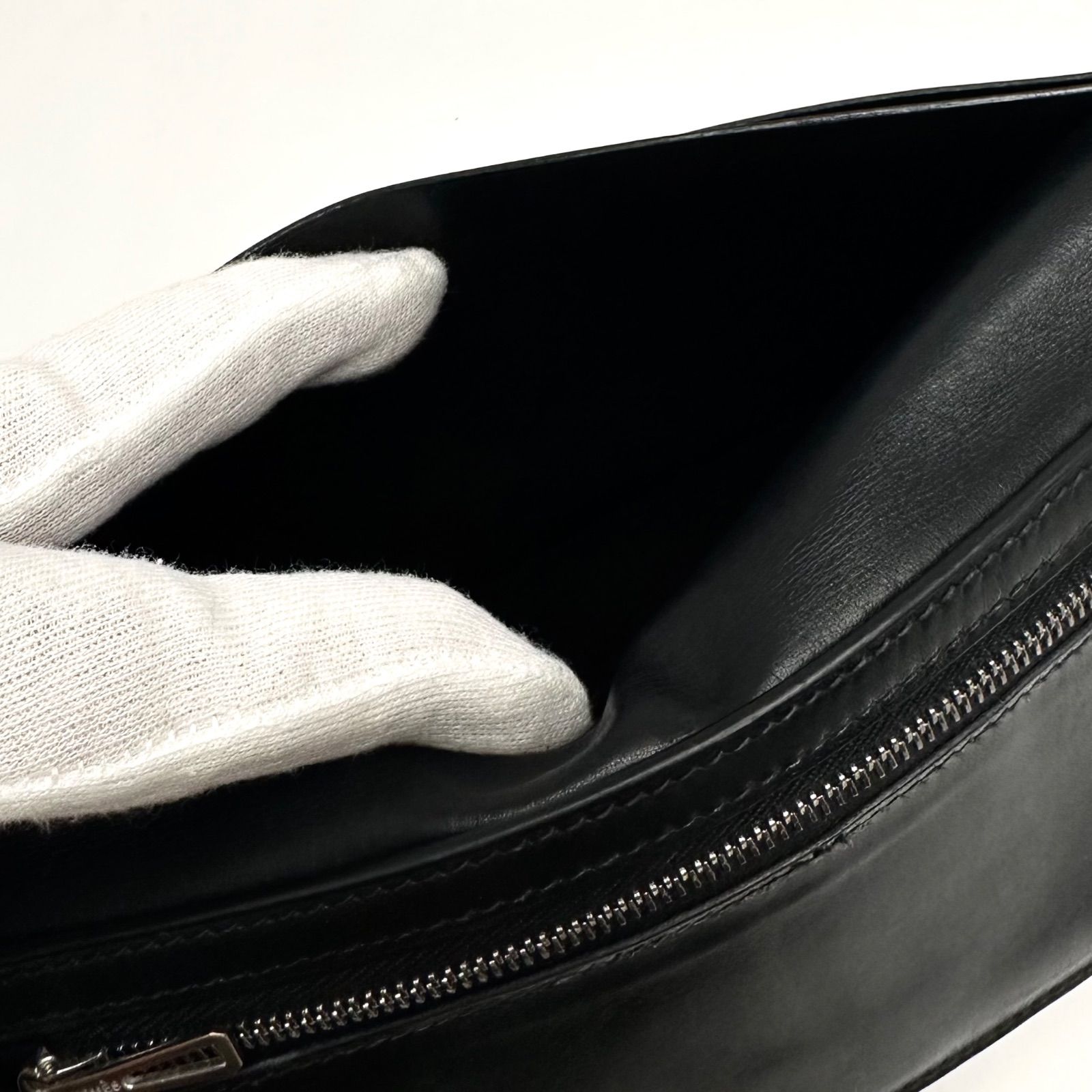 HERMES【鑑定書付|正規保証】 エルメス ベアン 長財布 ブラック 
