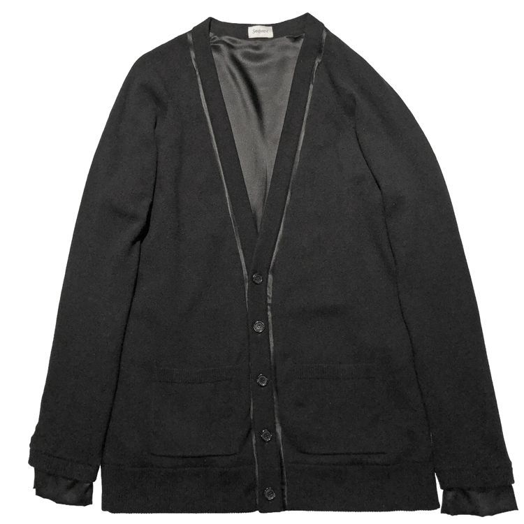 SAINT LAURENT サンローラン シルクライン ウール Vネック