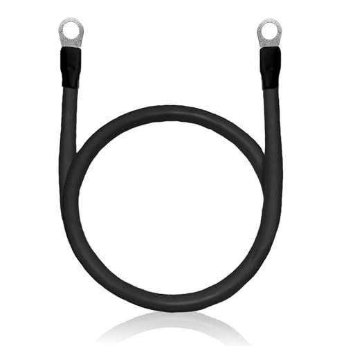 バッテリーケーブル 増設用並列ケーブル KIV 38sq 黒1本 長さ0.3ｍ?5ｍ 両端丸形圧着端子付 5mm?12mm 600V 162A 電気機器用ビニル絶縁電線 インバーター サブバッテリー 車 38? KIV 黒 電線 ケーブル ebb1eba6