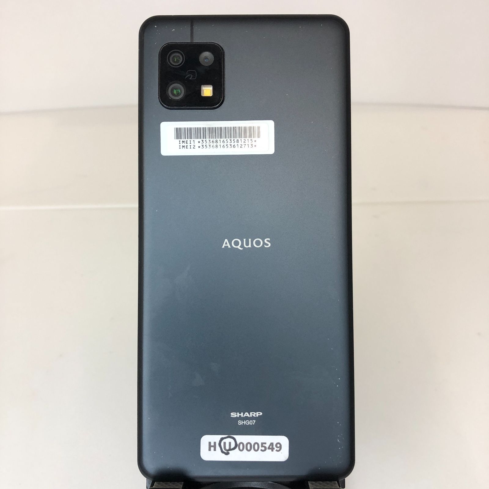 ☆ SHARP AQUOS sense6s SHG07 ブラック☆ SIMなし！初期化済み！現状
