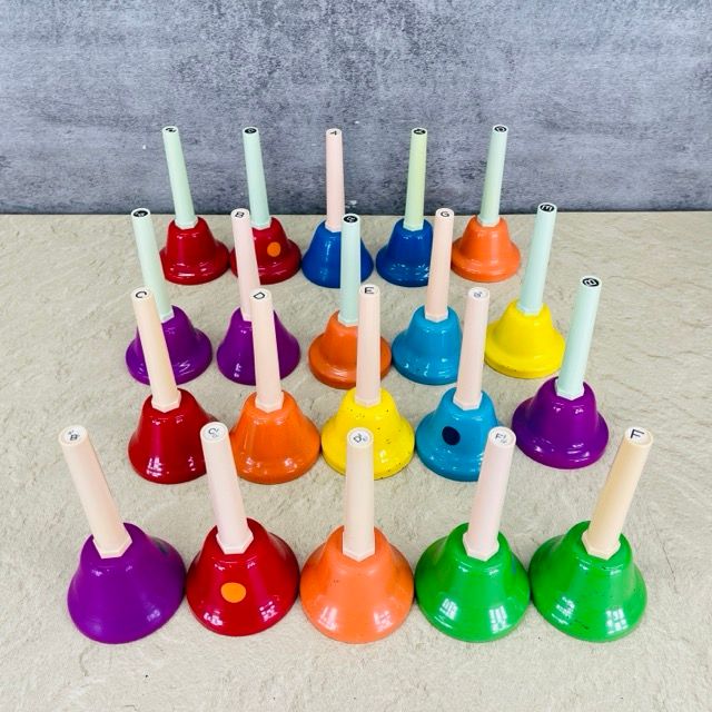 ミュージックベル ハンドベル 20点セット 【中古】音楽 演奏 カラフル メロディベル 楽器/516121